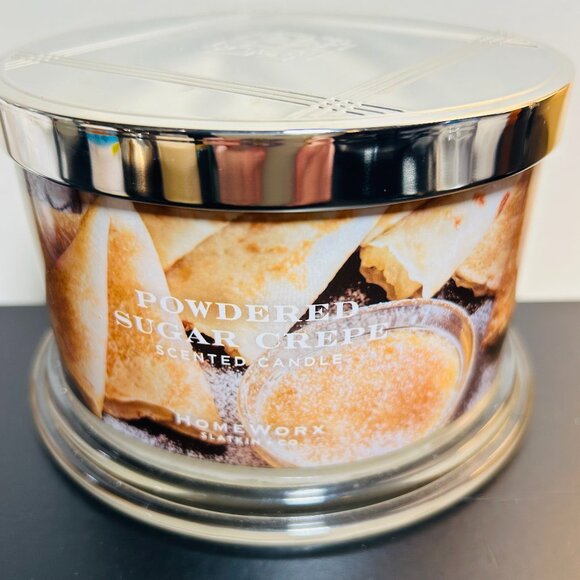 HomeWorx by Slatkin Powdered Sugar Crepe 4-Wick 18oz Candle NEW - Picture 1 of 3